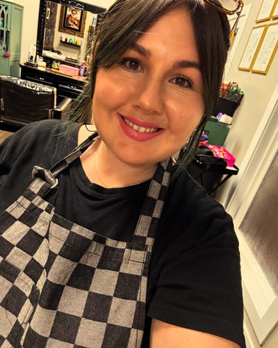 Customer photo review of Checkered Apron