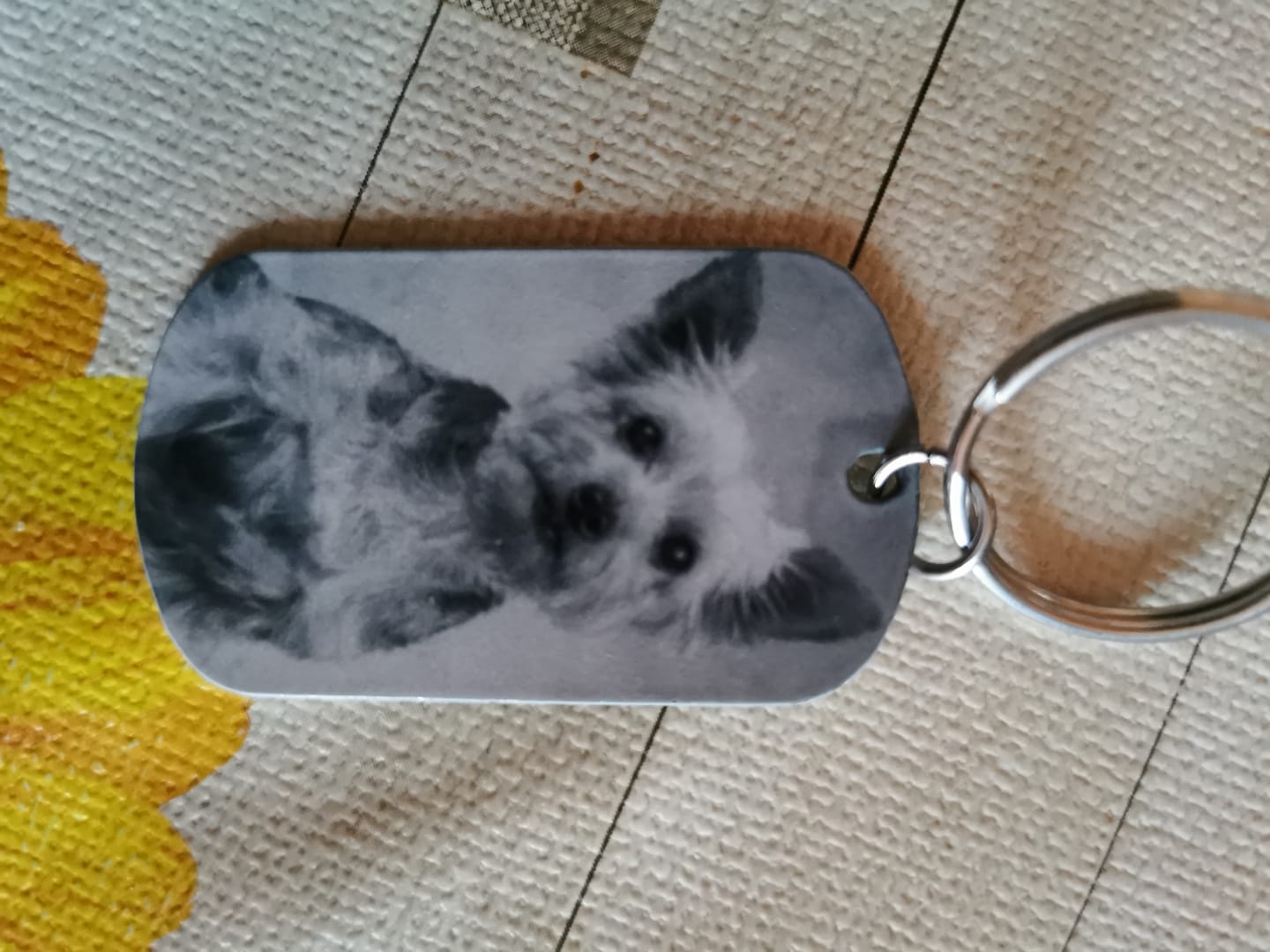 Customer photo review of Für immer im Herzen - Individueller Dog Tag Schlüsselanhänger