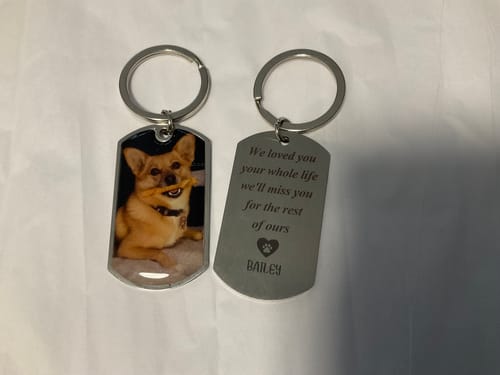 Customer photo review of Personalized Pet Keychain