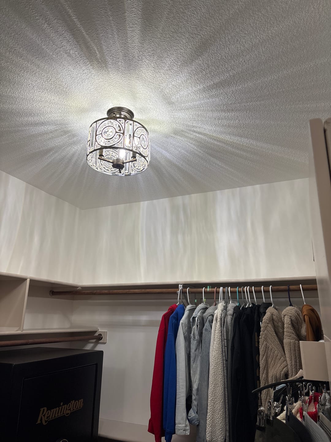Customer photo review of Luxe Moroccan Antique Crystal Drum Semi Flush Mount