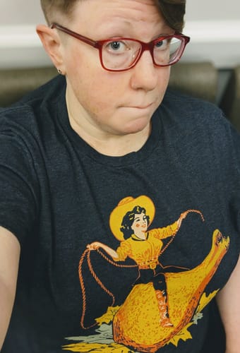 Customer photo review of Turkey Leg Pinup Tee