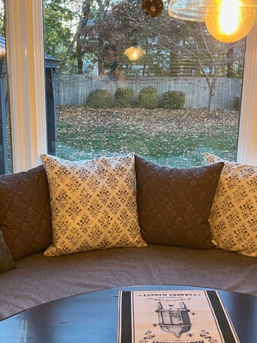 Customer photo review of Bordeaux in Linen - 18" | 20" |  22"