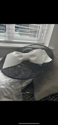 Customer photo review of Sinamay Side Sweep Hat Base 45cm HA076