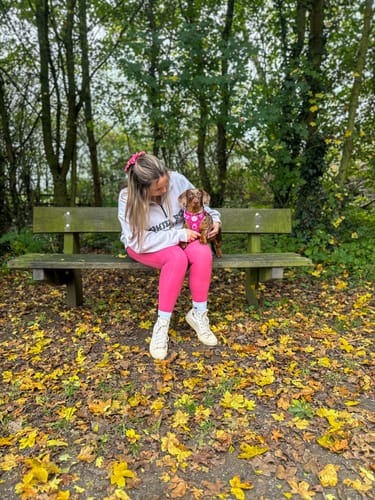 Customer photo review of Walkies Ready® Leggings - Raspberry Pink