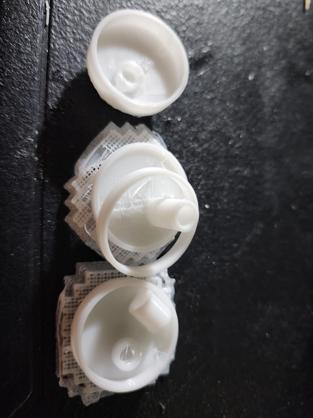 Customer photo review of Cloudy White PETG Filament 1.75mm 1kg