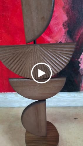 Customer video review of Geometric Wood Carving #WG017