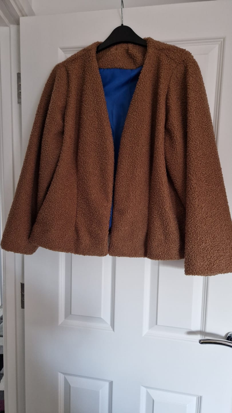 Customer photo review of Plain Sheep Loop Boucle Fabric