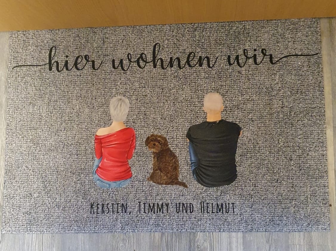 Customer photo review of Pärchen - Individuelle Fußmatte