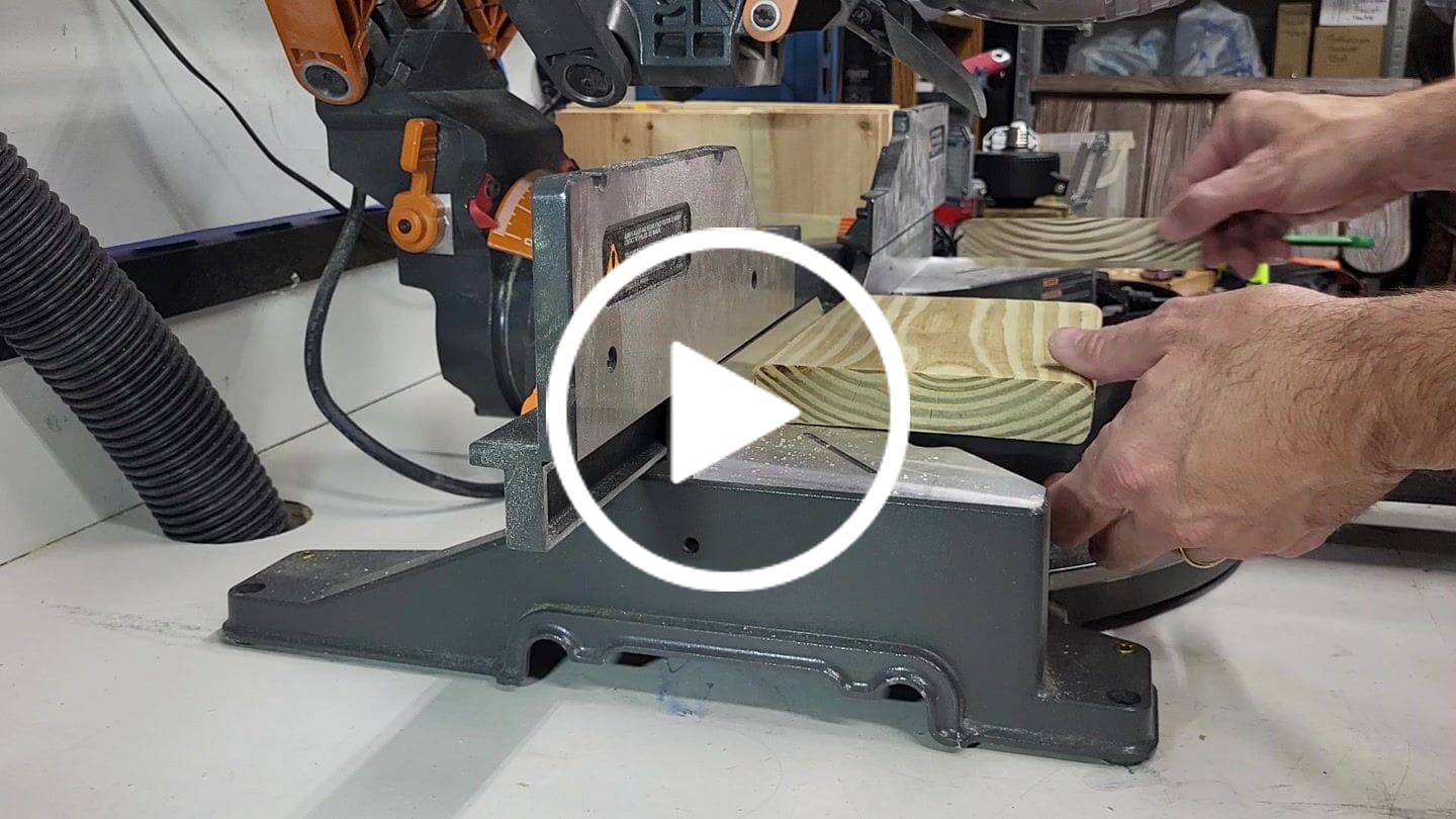 Customer video review of Ridgid Dual Bevel Miter Saw Dust Collection