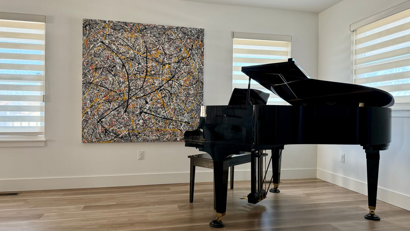 Customer photo review of Jackson Pollock Style | Abstract artwork large oil painting on canvas modern wall art - Vintage Beauty 8