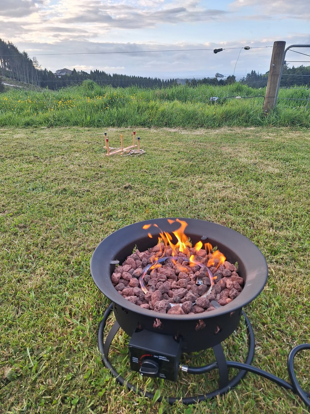 Customer photo review of Portable Outdoor Gas Fire Pit