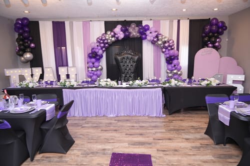 Customer photo review of 10x8 Ft Aluminum Balloon Arch Frame Wedding Arch Stand