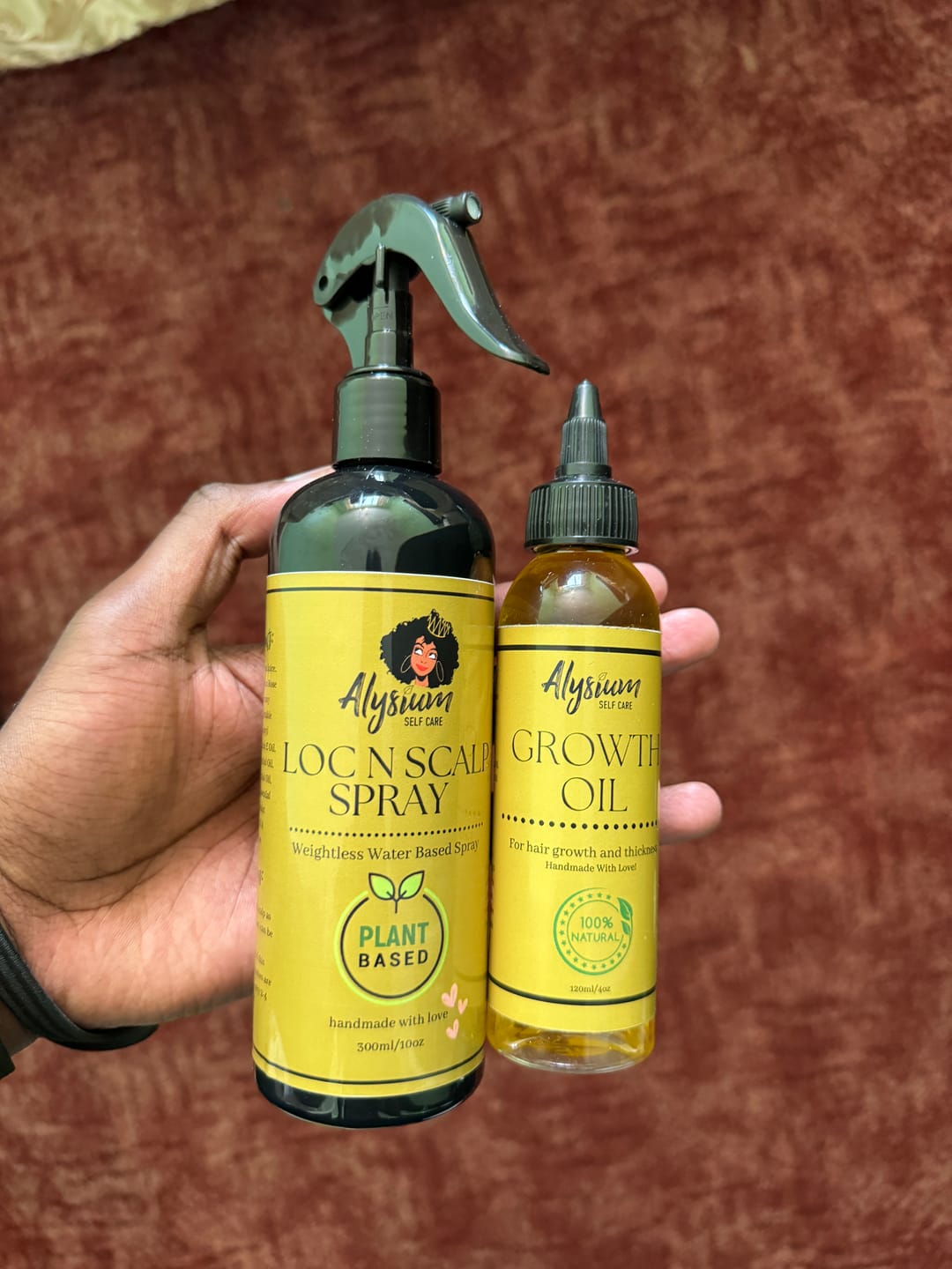 Customer photo review of 100% Natural Hair Growth / Thickening Oil