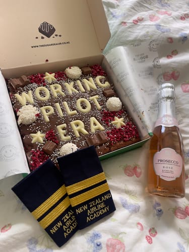 Customer photo review of Custom message coconut brownie
