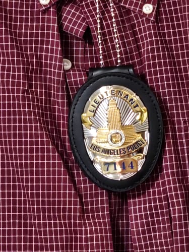 Customer photo review of LAPD Lieutenant Los Angeles Police Badge Customizable Number
