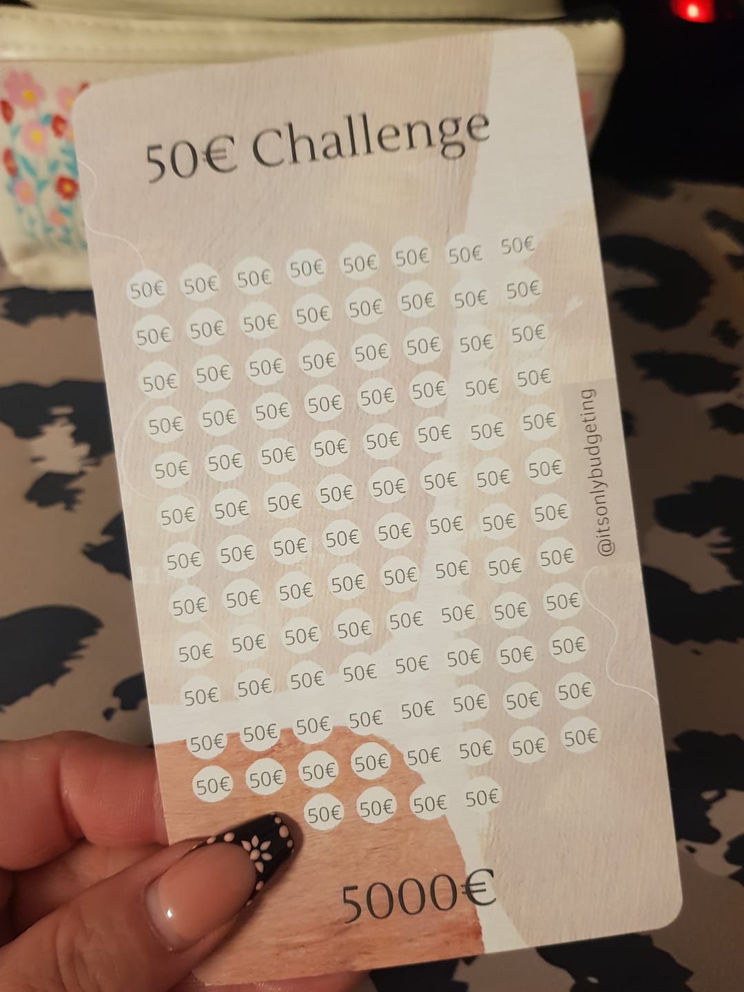 Customer photo review of 50 Euro Sparchallenge A6