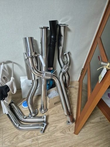 Customer photo review of Header Downpipe Mid Y Pipe for Nissan 350Z G35 04-05