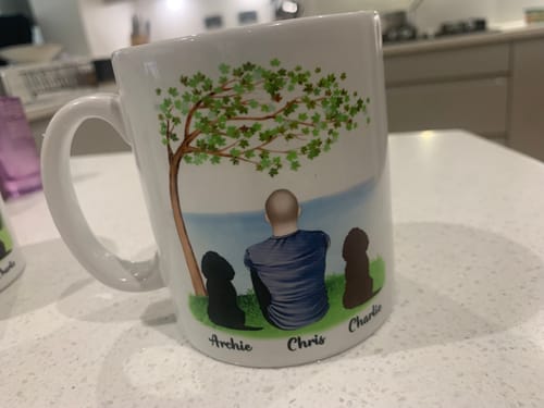 Customer photo review of Man & Dogs - Best Dog Dad Ever Personalised Mug