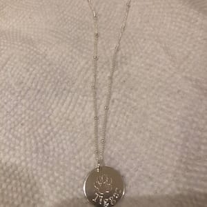 Customer photo review of Personalized Pet Paw Print Charm Necklace