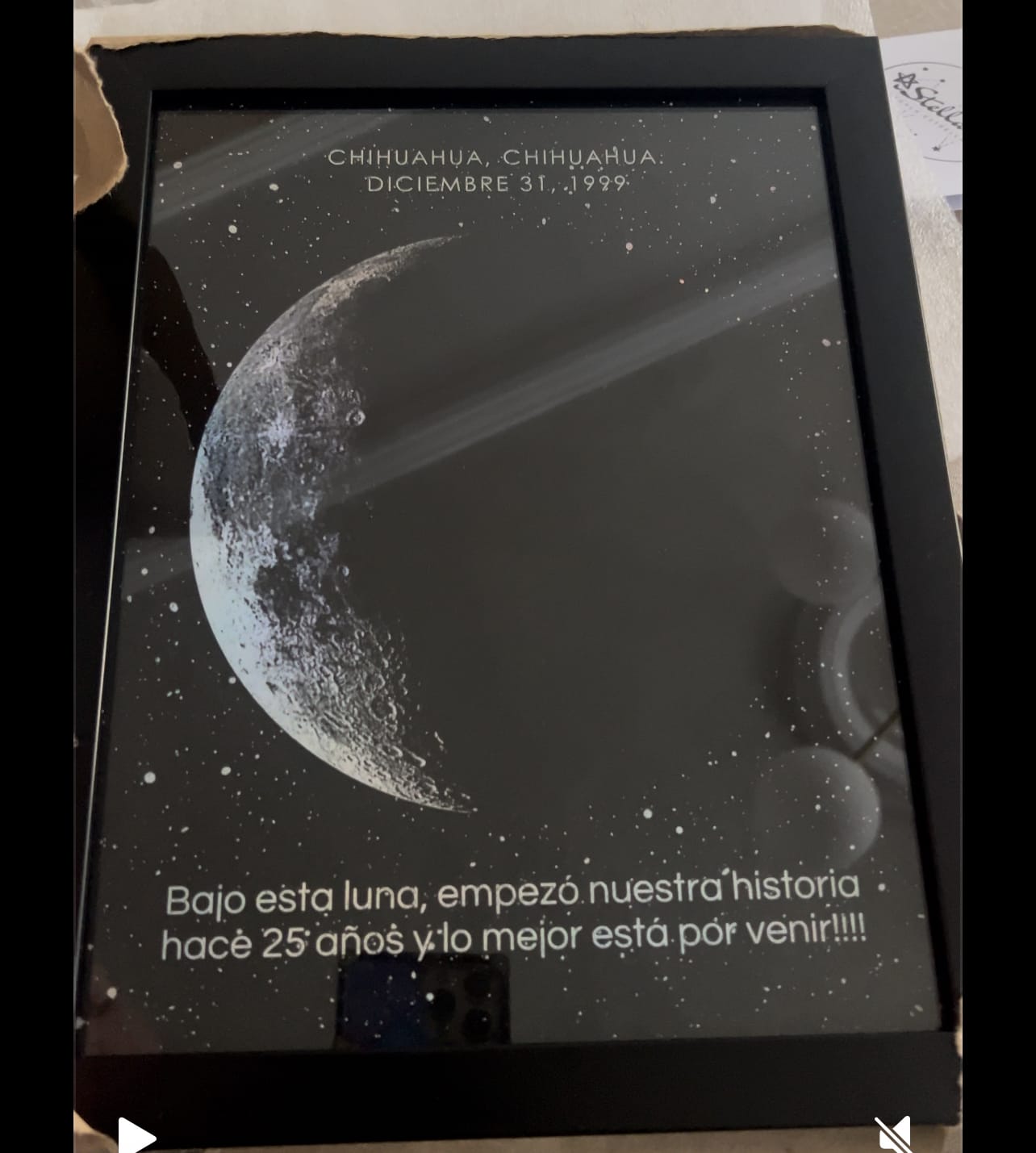 Customer photo review of Mapa Lunar Holográfico