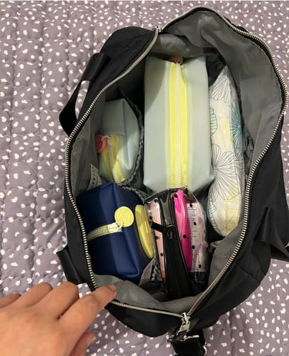 Customer photo review of Wipes Pouch Navy Blue