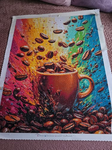Customer photo review of 5D Diamond Painting AB Steine - Kaffee-Explosion