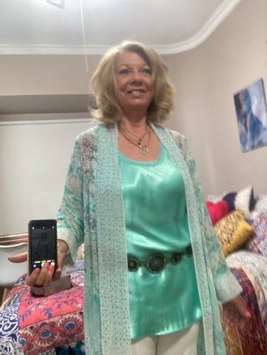 Customer photo review of Toyah Singlet in Sea Green