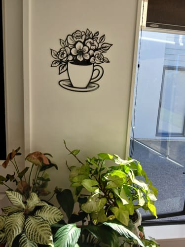 Customer photo review of Floral Teacup Wall Art