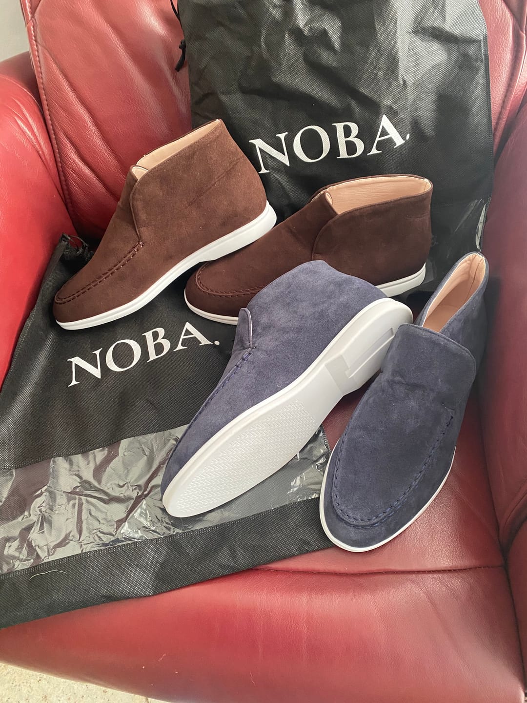Customer photo review of NOBA Suede Shoes