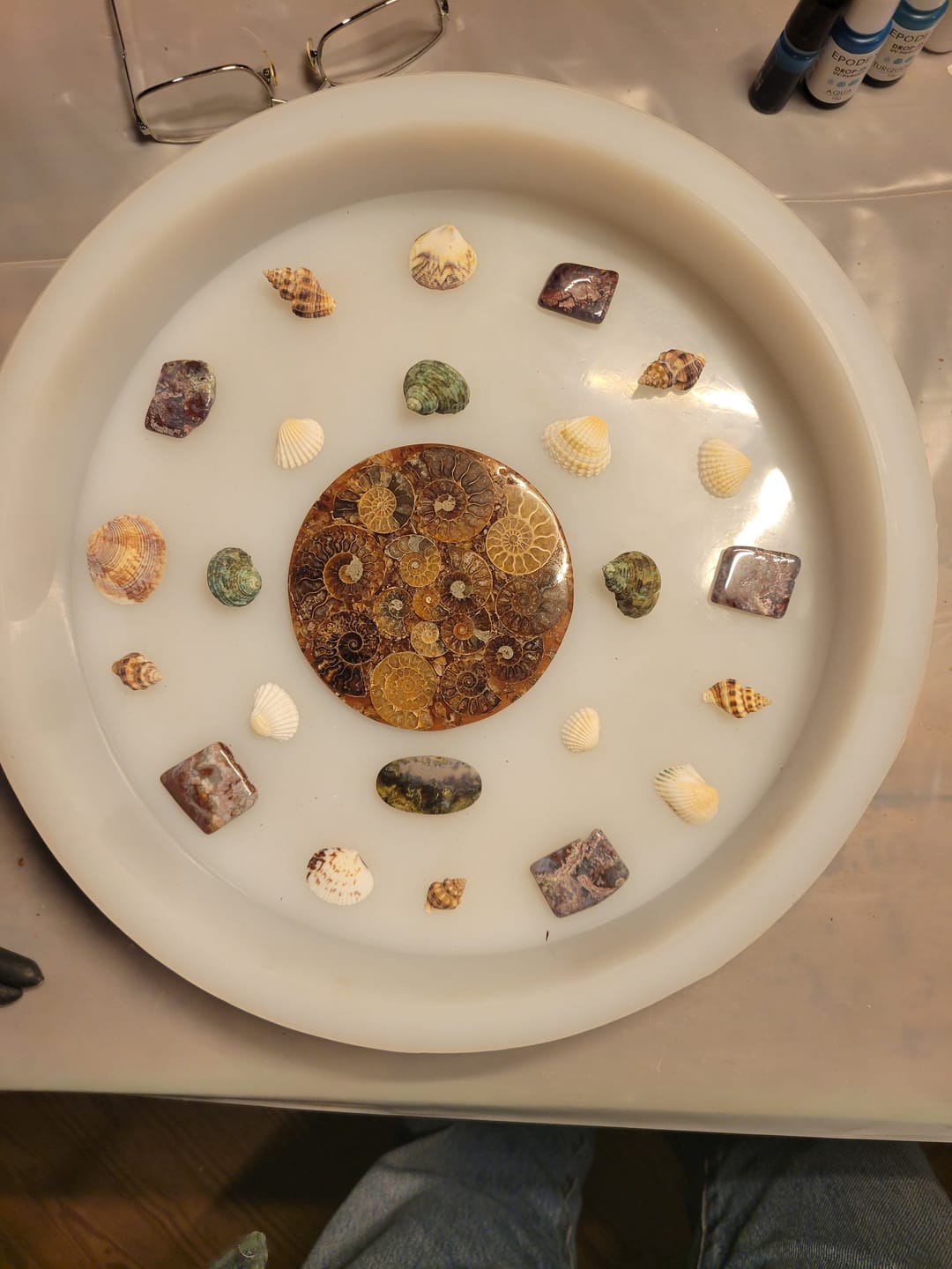 Customer photo review of 12" Round x 2" Deep Silicone Mold For Epoxy Resin