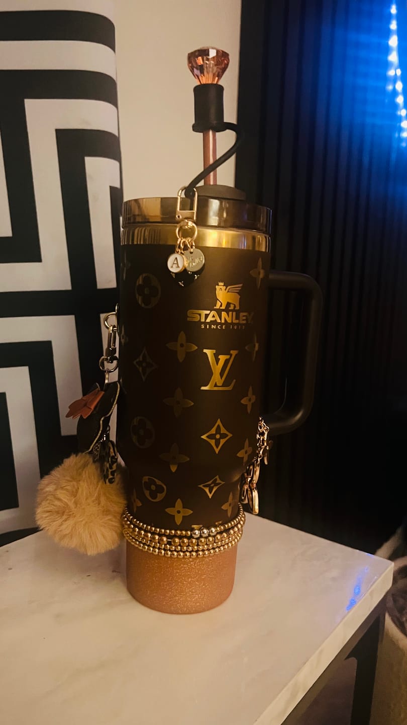 Customer photo review of Luxe Tri-Color Crystal Gem Straw Toppers (3-Pack)