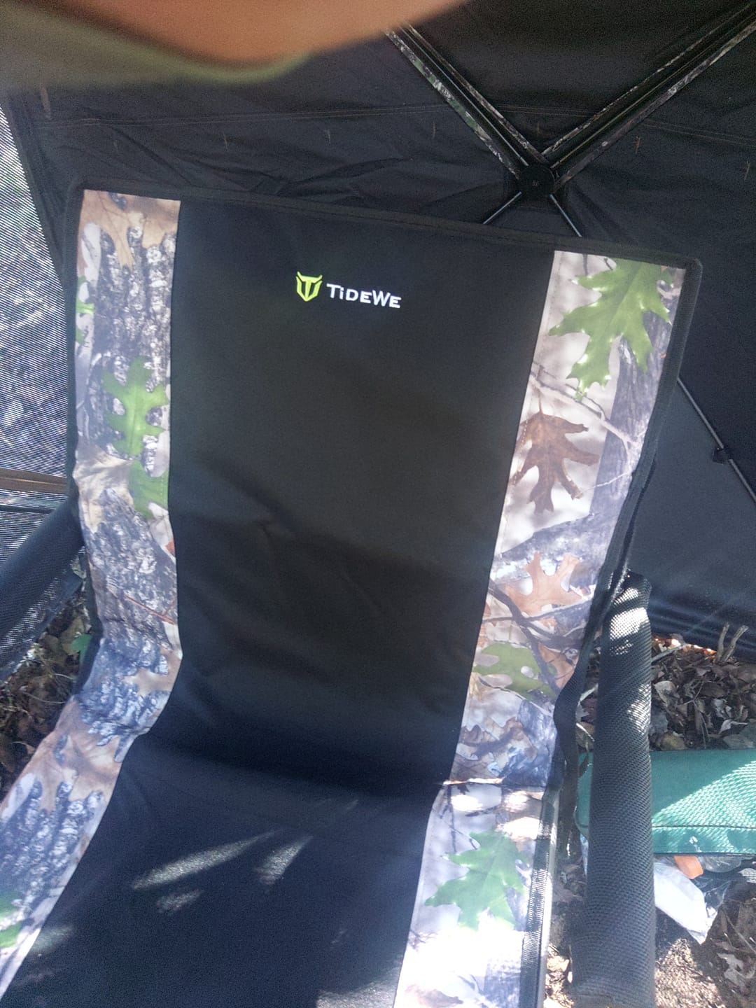 Customer photo review of Heated Hunting Chair Adjustable Height 360° Swivel Blind Chair