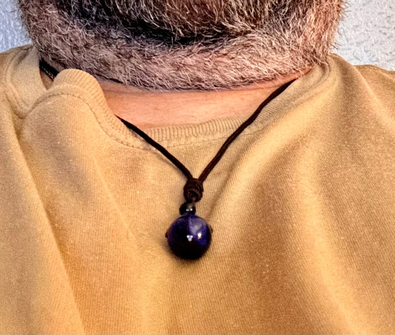 Customer photo review of Oracle Blue Tiger's Eye Necklace