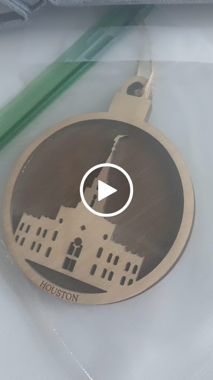Customer video review of Wooden Temple Christmas Ornament | Choose Any Temple | 300+ Temples to Choose From