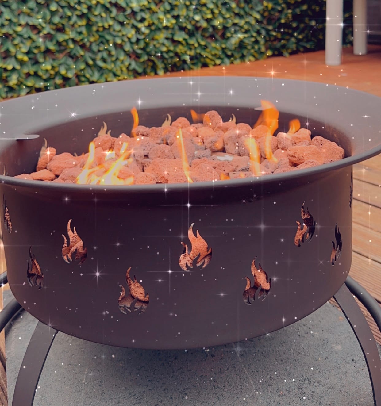 Customer photo review of Portable Outdoor Gas Fire Pit