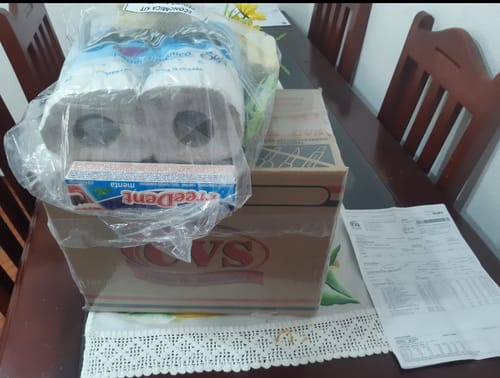 Customer photo review of Cesta Básica Econômica Kit