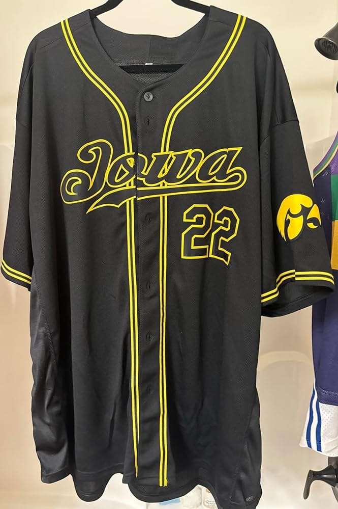 Customer photo review of Custom Black Old Gold Classic Style Authentic Baseball Jersey