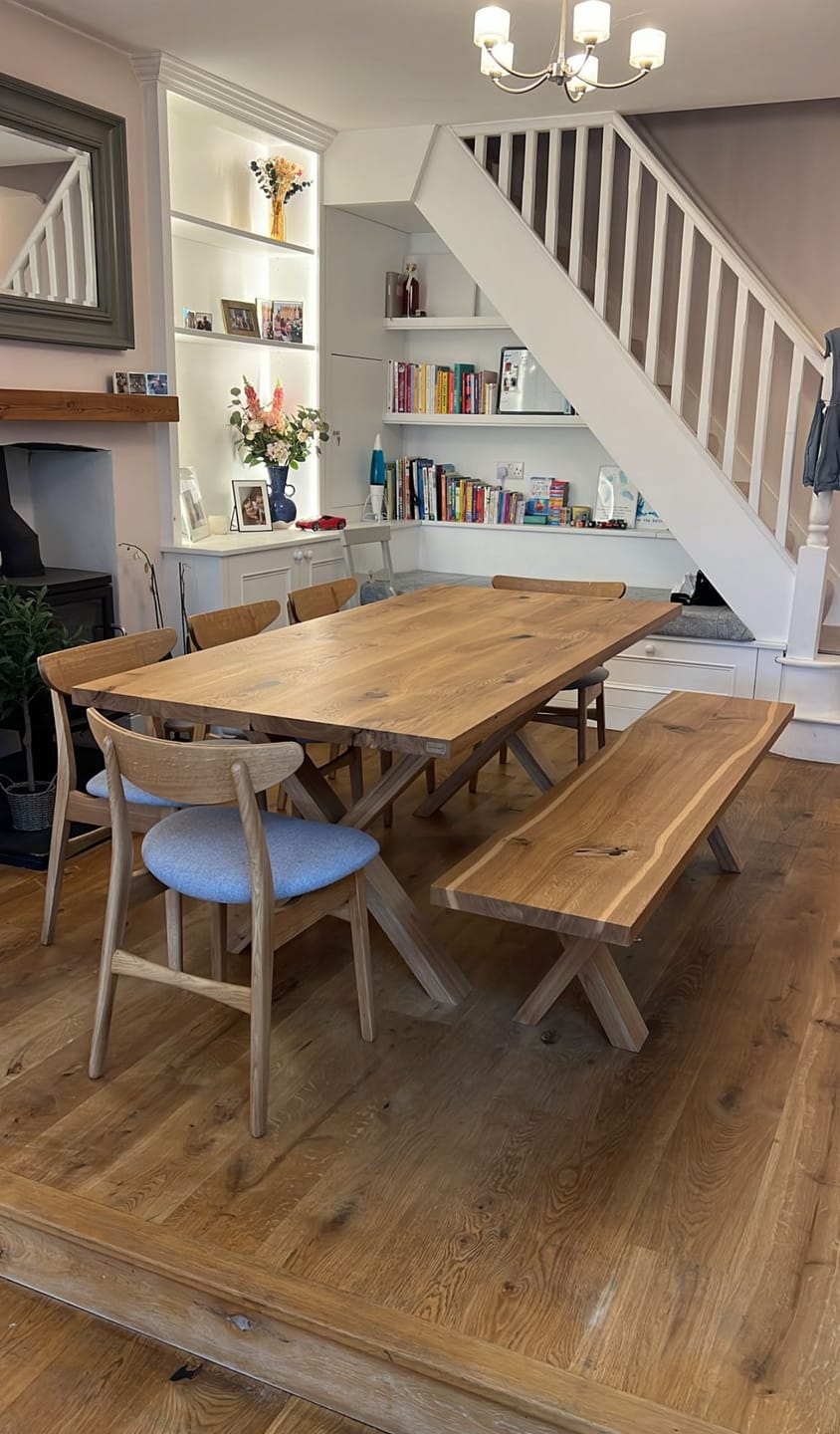 Customer photo review of Eva Oak Dining Chair Leather