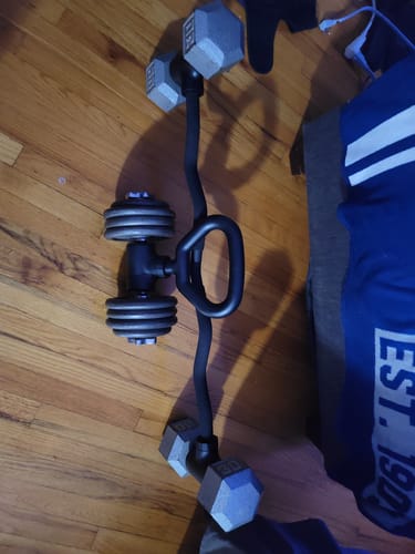 Customer photo review of Hyperbell Bundle: EZ Curl, Kettlebell