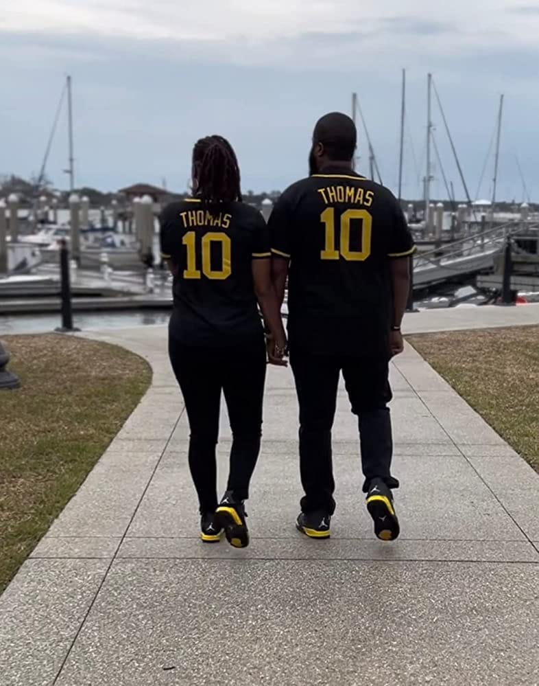 Customer photo review of Custom Black Old Gold Classic Style Authentic Baseball Jersey