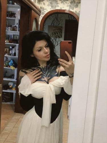 Customer photo review of Aurora Off-Shoulder Mini Dress