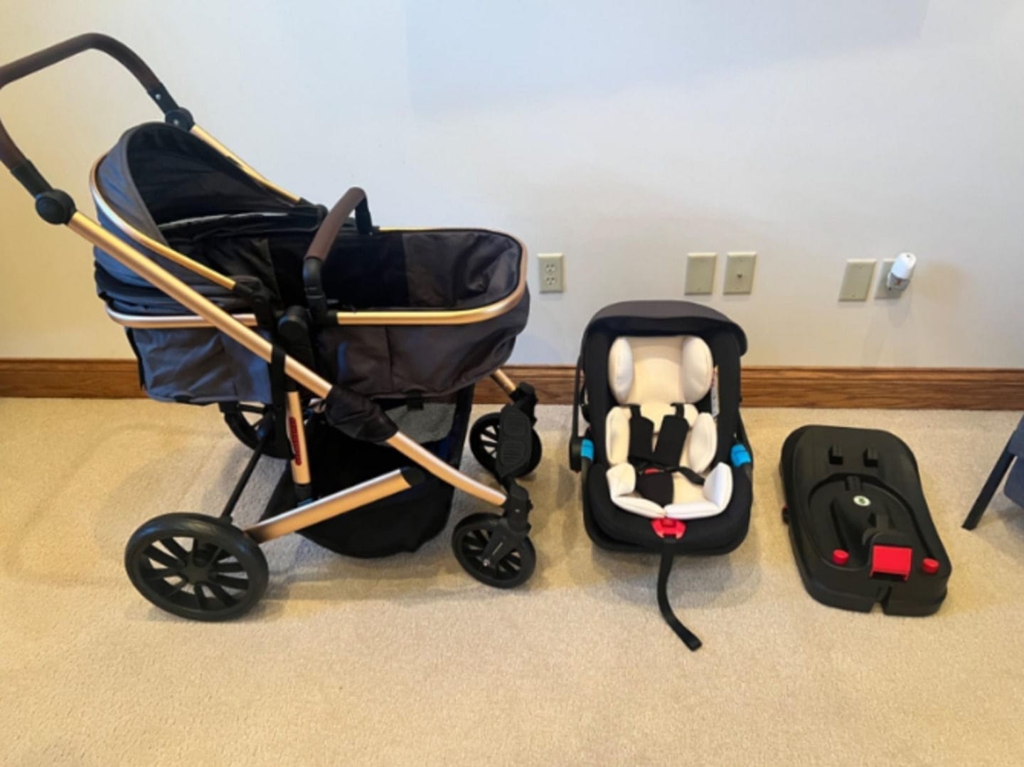 Customer photo review of Deluxe 3 in 1 Baby Stroller