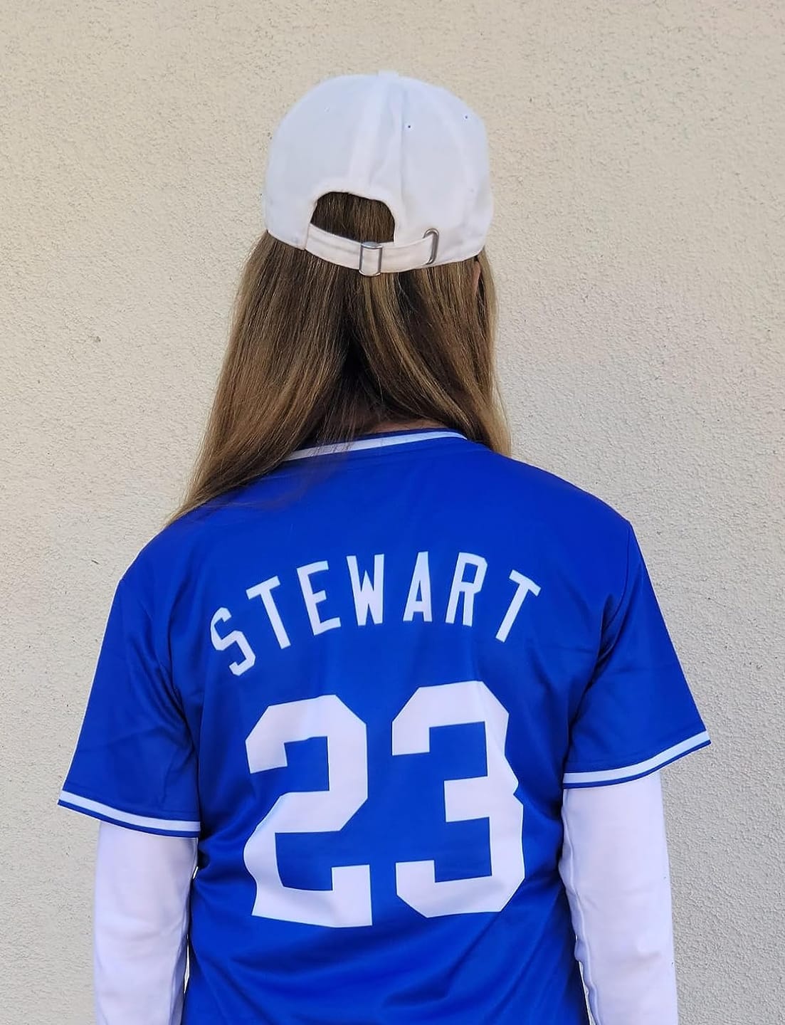 Customer photo review of Custom Royal White-Light Blue Hook Classic Style Authentic Baseball Jersey