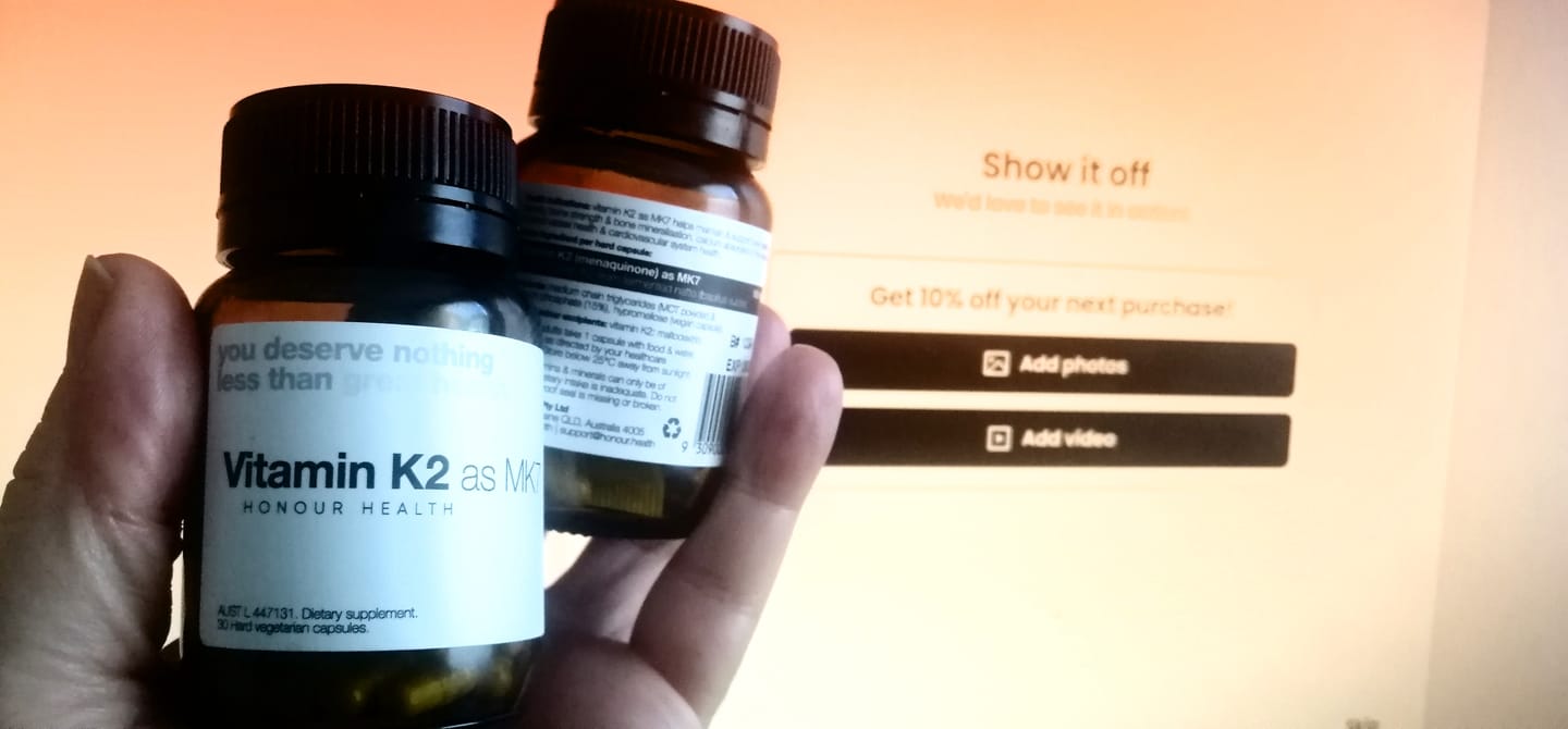 Customer photo review of Vitamin K2 as MK7 - 30 Capsules