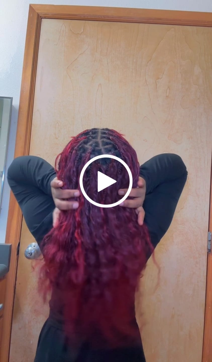 Customer video review of Burgundy Deep Wave Bulk Hair Extensions for Braiding