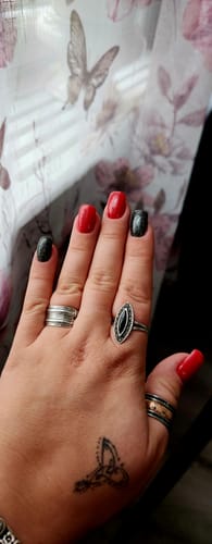 Customer photo review of Black Out Dipping Powder