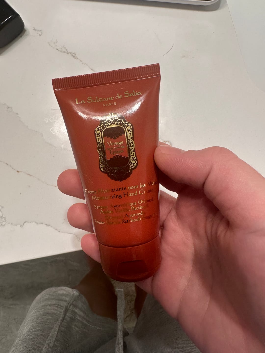 Customer photo review of Moisturizing Hand Cream -  Ayurvedic Treatment - Amber Vanilla Patchouli Journey To The Spices Route