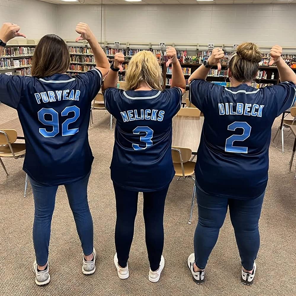 Customer photo review of Custom Royal White-Light Blue Hook Classic Style Authentic Baseball Jersey