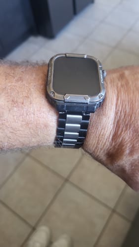 Customer photo review of Bracciale a acciaio nero/argento