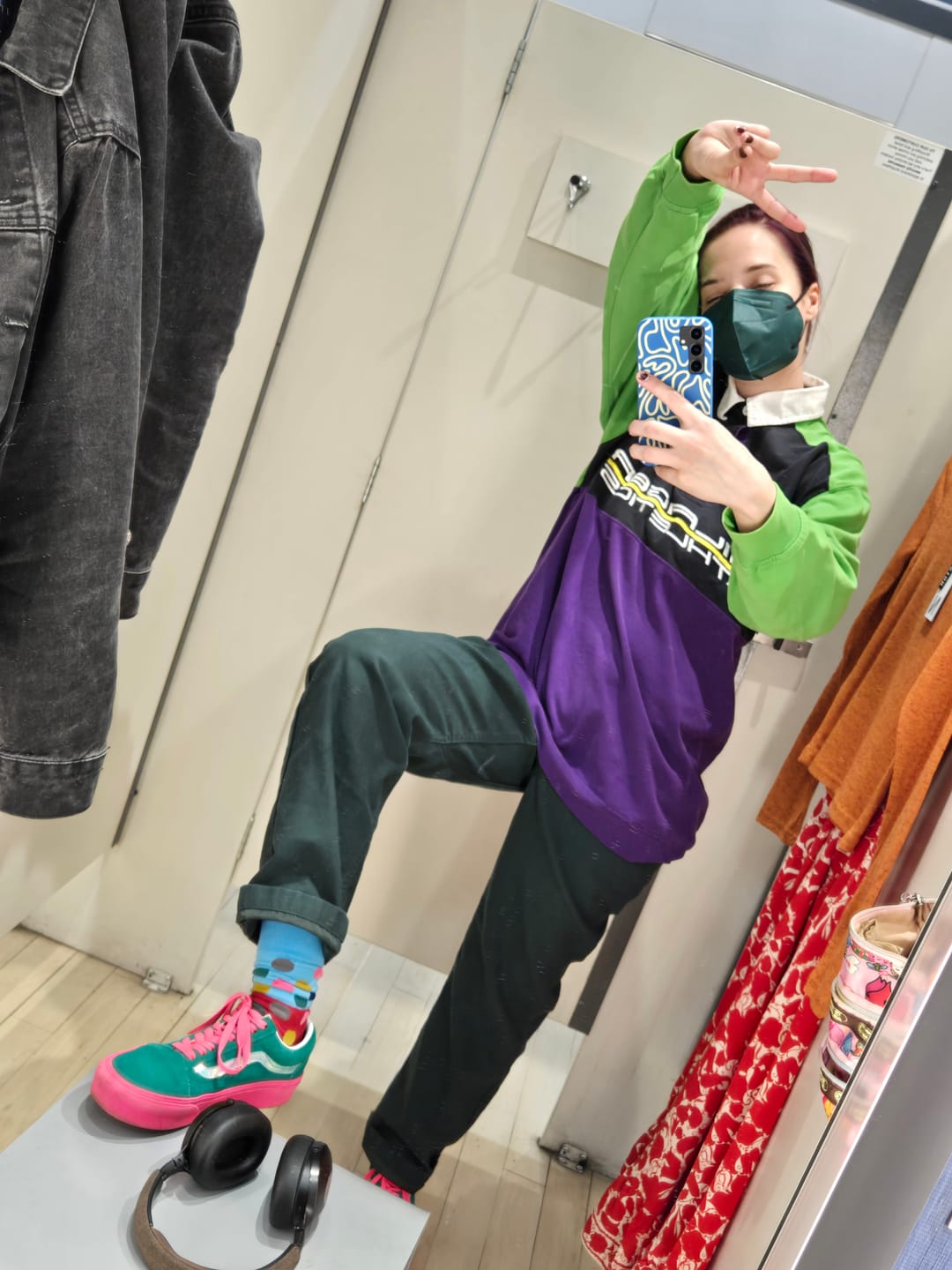 Customer photo review of Kind KN95 Respirator Mask - Colour Series (Cone Shape)